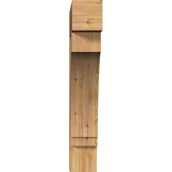 Imperial Block Rough Sawn Bracket, Western Red Cedar, 6W X 28D X 36H